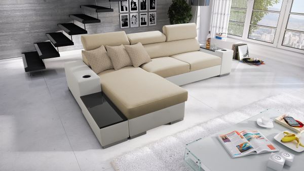 Ecksofa mit Schlaffunktion Sante Mini L-Form Sofa Modern 26